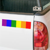 ゲイプライド国旗 バンパーステッカー (トラック上)