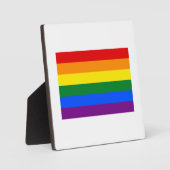 ゲイプライド国旗 フォトプラーク (正面)