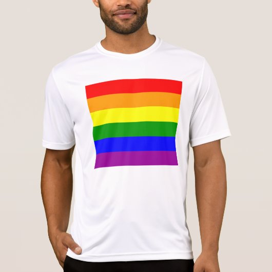 ゲイプライド国旗 Tシャツ (正面)