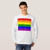 ゲイプライド国旗 Tシャツ (正面フル)