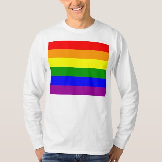 ゲイプライド国旗 Tシャツ (正面)