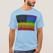 ゲイプライド国旗 Tシャツ (正面)