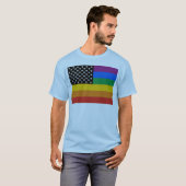 ゲイプライド国旗 Tシャツ (正面フル)
