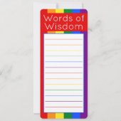 ゲイプライド国旗LGBTレインボーブックマーク (裏面)