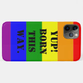 ゲイプライド国旗Yup!こ生まれここ Case-Mate iPhoneケース (裏面(横))
