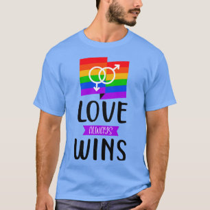 ゲイプライド声明愛がLGBTことわざ愛を獲得 Tシャツ