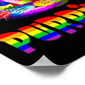 ゲイプライド女性男性用LGBT猫ギフトパーライド ポスター (角)