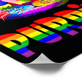 ゲイプライド女性男性LGBTパパ猫ギフトパーリ ポスター (角)