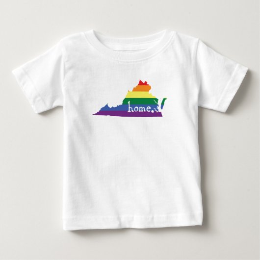 ゲイプライド州バージニア| ベビーTシャツ (正面)
