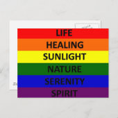 ゲイプライド州旗 ポストカード (正面/裏面)