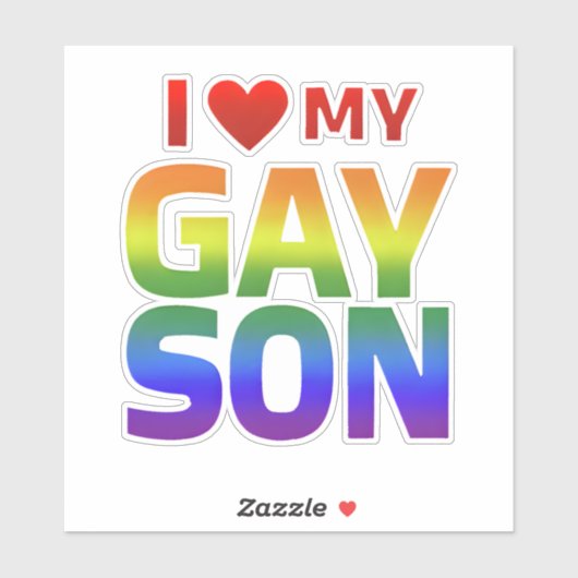ゲイプライド平等とサポート私は私のゲイ息子を愛する シール (シート)