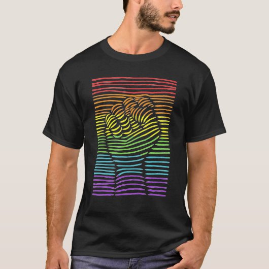 ゲイプライド平等レインボーレグロッケ Tシャツ (正面)