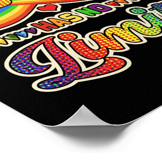 ゲイプライド愛に制限なしことわざインフィニティLGBTQ ポスター (角)