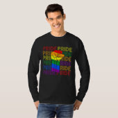 ゲイプライド拳バンプLgbt - LgbtqレズビアンLgbt Mont Tシャツ (正面フル)