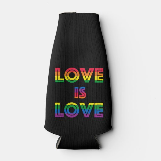 ゲイプライド旗 Love Is Love ボトルクーラー (正面)