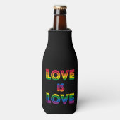 ゲイプライド旗 Love Is Love ボトルクーラー (ボトル正面)