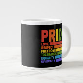 ゲイプライド月間LGBT ジャンボコーヒーマグカップ (正面右)