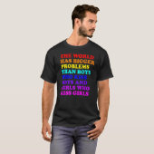 ゲイプライド月LGBT世界は大きな問題を抱えている Tシャツ (正面フル)