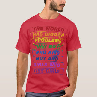 ゲイプライド月LGBT世界は大きな問題を抱えている Tシャツ