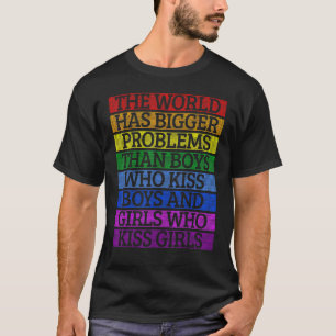 ゲイプライド月Lgbt世界は大きな問題を抱えている Tシャツ