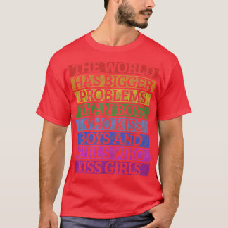 ゲイプライド月LGBT世界は大きな問題を抱えている Tシャツ