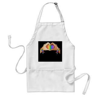 ゲイプライド服飾lgbtレインボーフラッグハート スタンダードエプロン