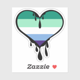 ゲイプライド滴下ハート シール