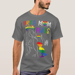 ゲイプライド無料ママHugs T LGBTママ恐竜Re Tシャツ