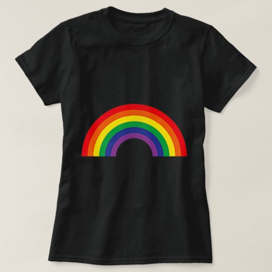 ゲイプライド物レインボーポケットLGBTプライドパレード Tシャツ (デザイン正面)