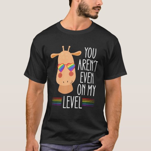 ゲイプライド物LGBTQキリンMにもない Tシャツ (正面)