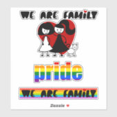 ゲイプライド私たちは家族2人の女性と猫 シール (シート)