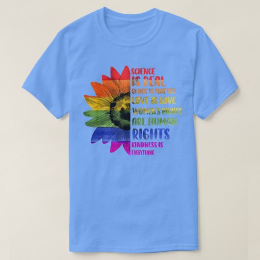 ゲイプライド科学実在は黒人生活問題の愛 Tシャツ (デザイン正面)
