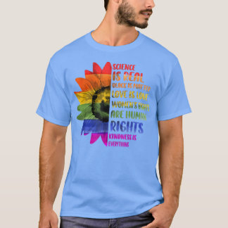 ゲイプライド科学実在は黒人生活問題の愛 Tシャツ