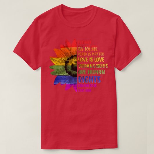 ゲイプライド科学実在は黒人生活問題の愛 Tシャツ (デザイン正面)
