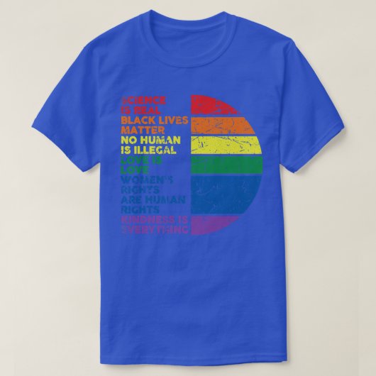ゲイプライド科学実在は黒人生活問題の愛 Tシャツ (デザイン正面)