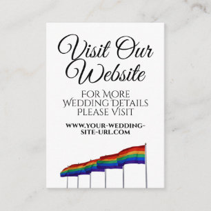 ゲイプライド結婚のウェブサイトのエンクロージャカードの訪問 エンクロージャーカード