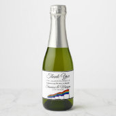 ゲイプライド結婚ズミニワきらめくインボトルラベル スパークリングワインラベル (正面)