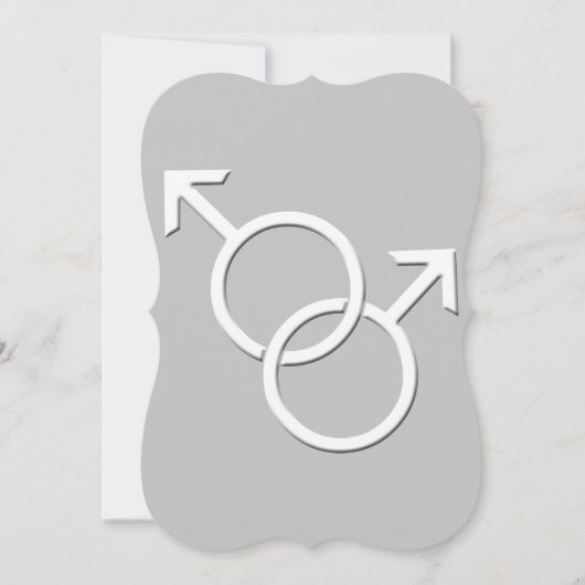 ゲイプライド結婚式招待状 同性愛カード 招待状 (正面)