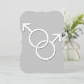 ゲイプライド結婚式招待状 同性愛カード 招待状 (スタンド正面)