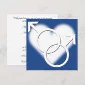 ゲイプライド結婚式招待状 同性愛カード 招待状 (正面/裏面)