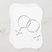 ゲイプライド結婚式招待状 同性愛 カード (正面/裏面)