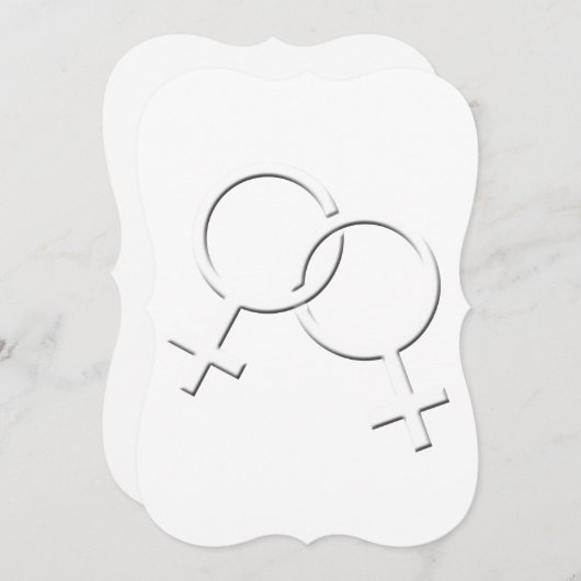 ゲイプライド結婚式招待状 同性愛 カード (正面/裏面)