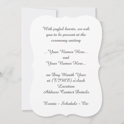 ゲイプライド結婚式招待状 同性愛 カード (裏面)