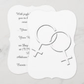 ゲイプライド結婚式招待状 同性愛 ラブカード 招待状 (正面/裏面)