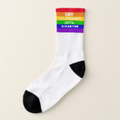 ゲイプライド虹の国旗の検疫引用文言い換え ソックス (左外側)