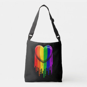 ゲイプライド虹の旗の口ひげLGBT クロスボディバッグ
