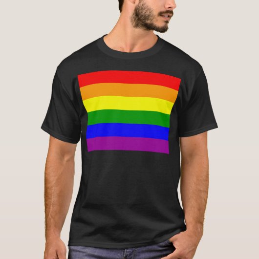 ゲイプライド虹旗 Tシャツ (正面)