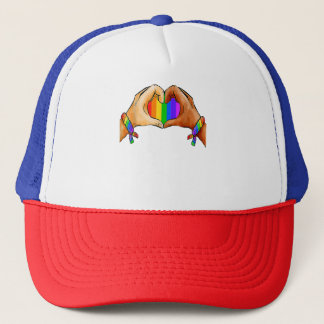 ゲイプライド衣料品LGBTレインボーフラッグハートLGBT Pr キャップ