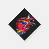 ゲイプライド衣料品LGBTレインボーフラッグTシャツティーH スタンダードカクテルナプキン (角)