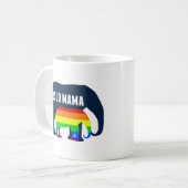 ゲイプライド誇りを持ったマママゾウ虹LGBTQ コーヒーマグカップ (正面左)